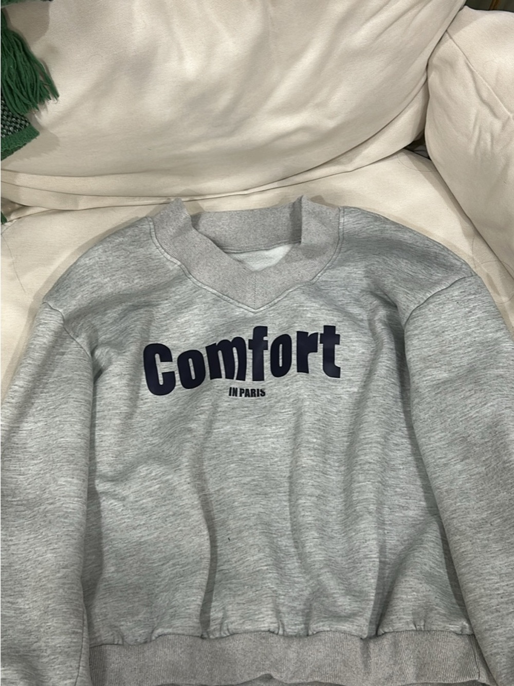 Comfort In Paris Men's Gray Sweatshirt